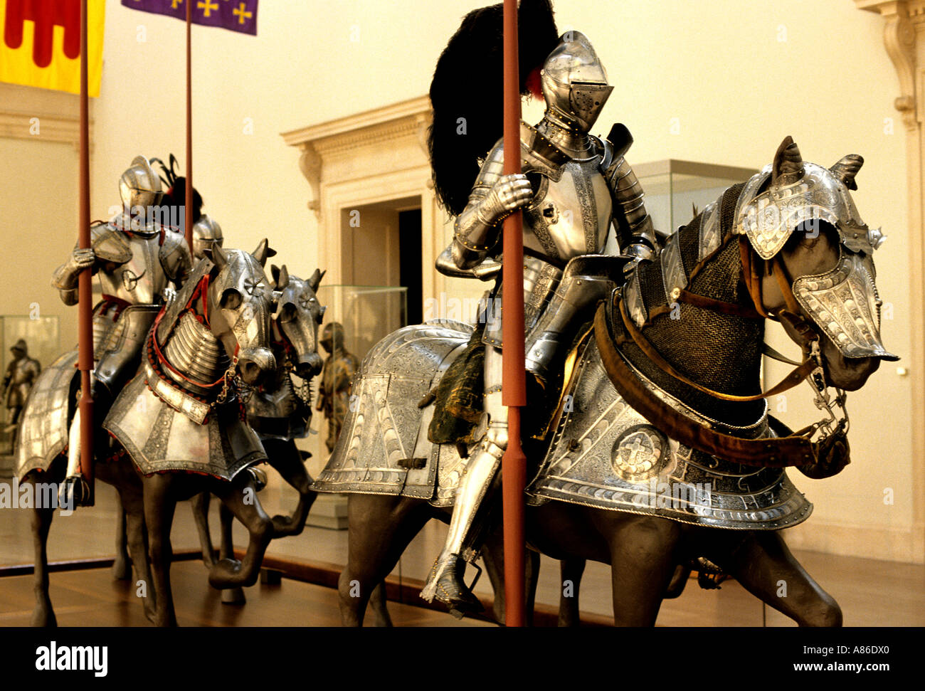 Armors for man and horse  Etched steel Wofgang Grosschedel 1517 - 1562 German Germany Stock Photo