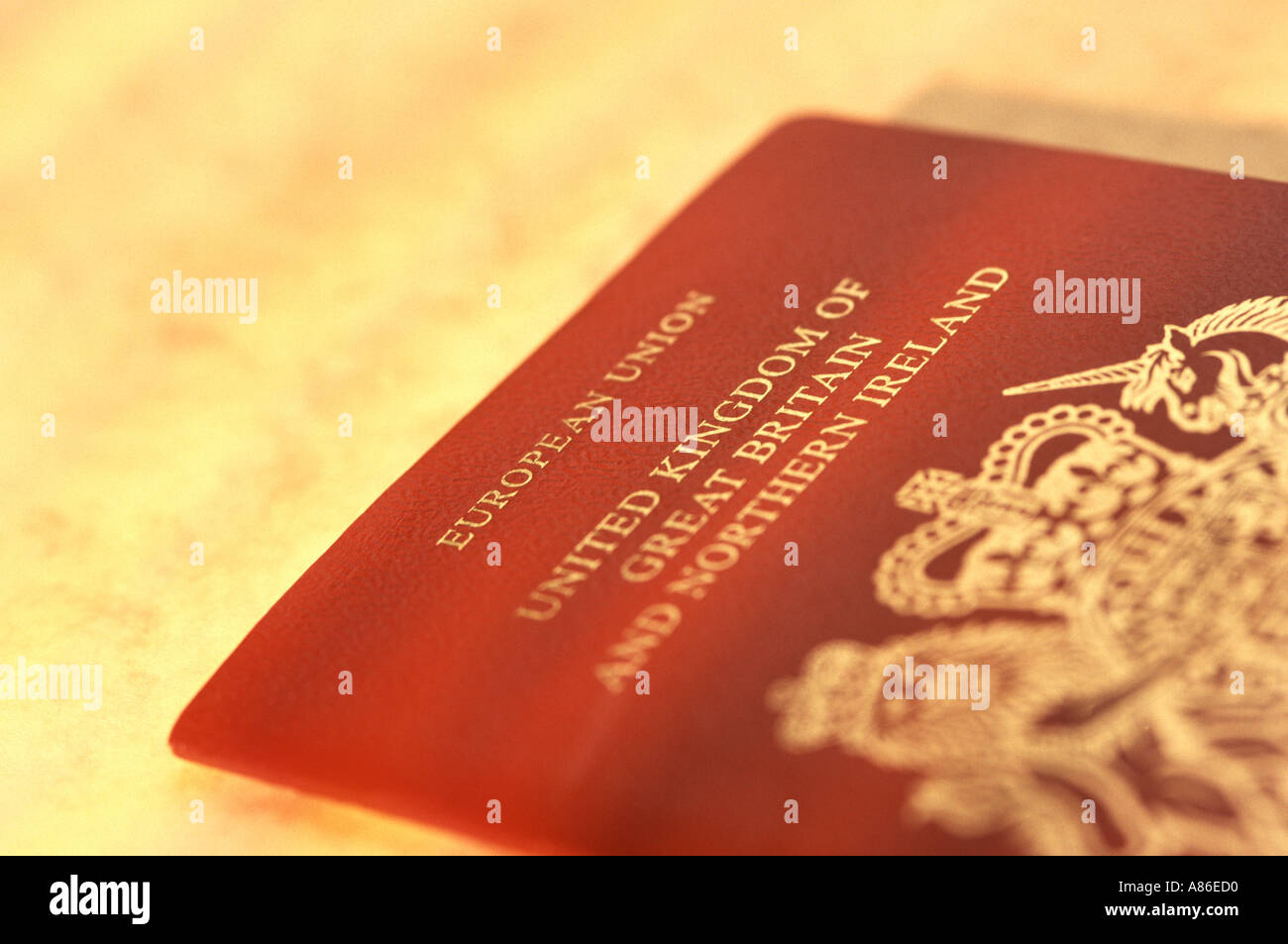 British European Union passport Stock Photo