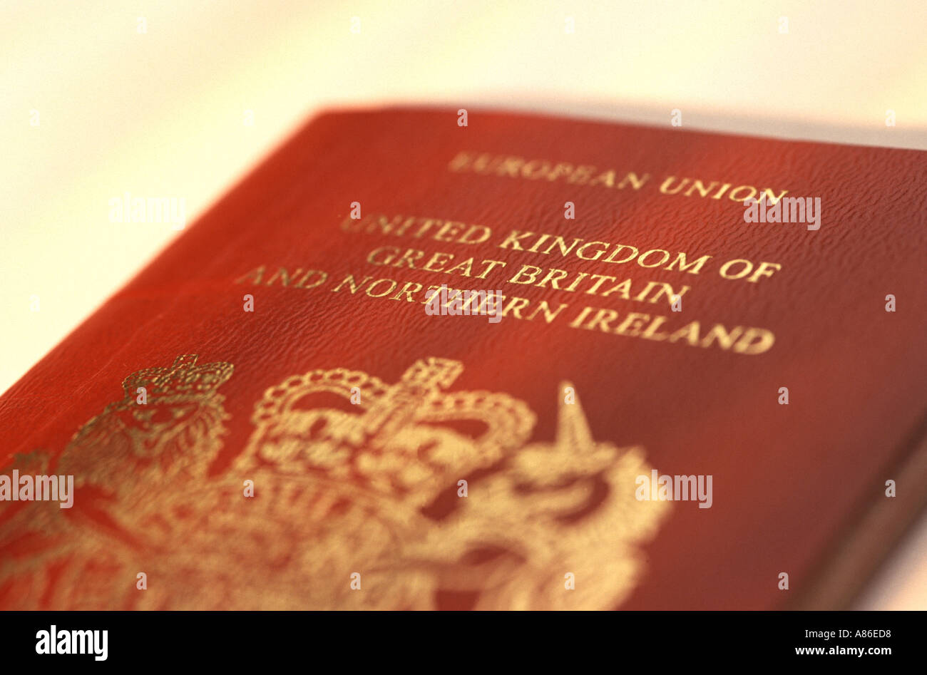 British European Union passport Stock Photo