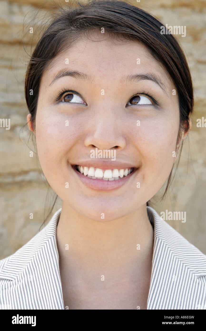 Portrait of a woman smiling. Stock Photo