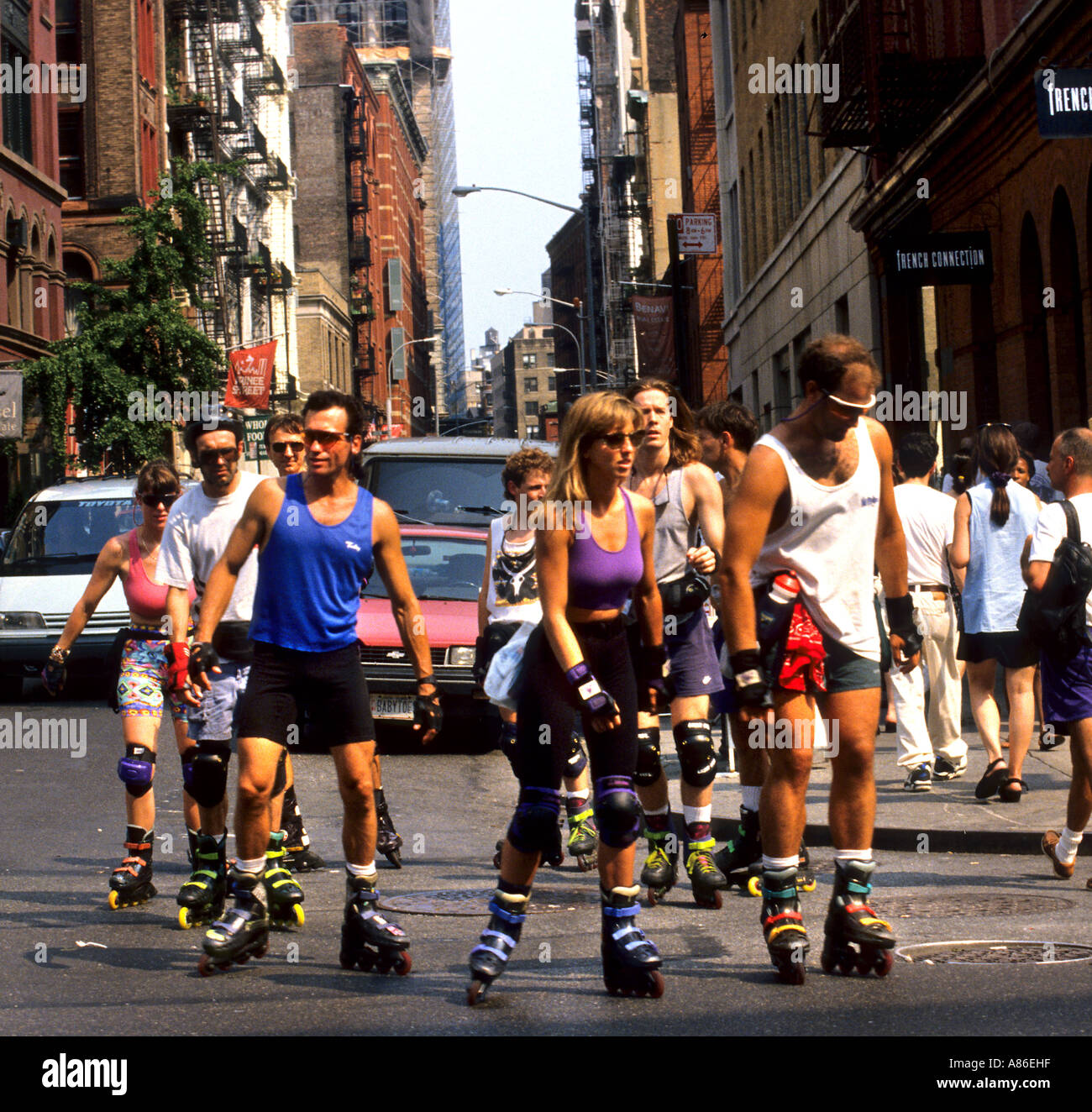 New York Manhattan Village Soho Greenwich roller skating Stock Photo - Alamy