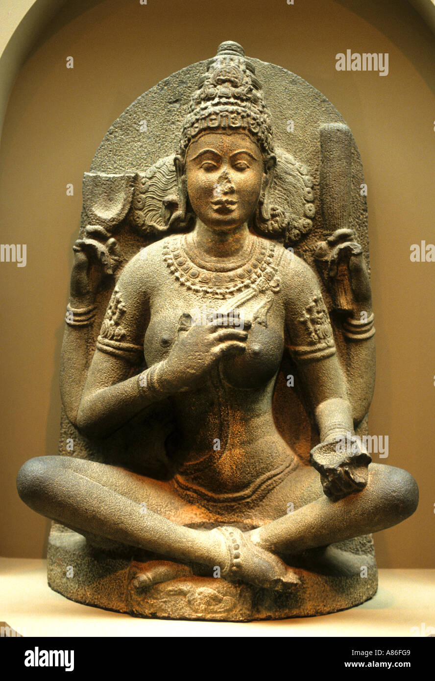 Gautama Buddha Shakyamuni's First Sermon Bihar India Indian 10-11 Cent museum Stock Photo