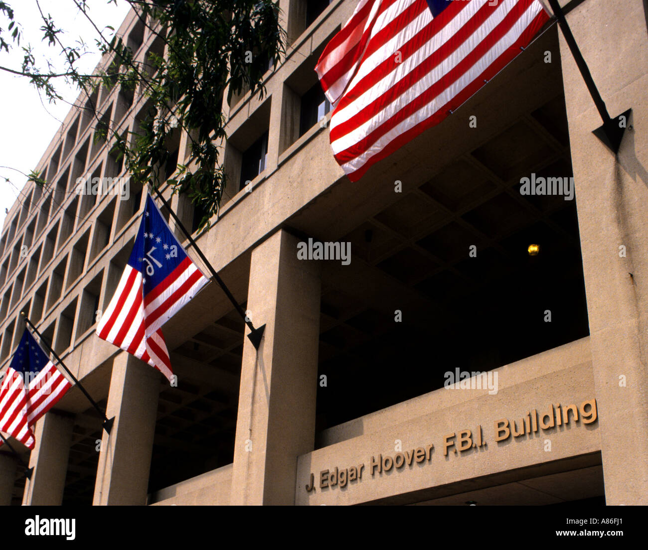 United States Washington DC D C J Edgar Hoover FBI Stock Photo