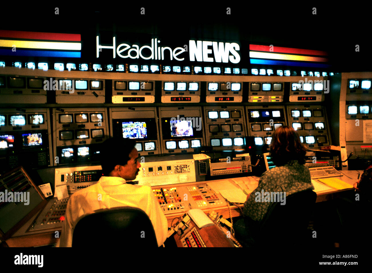 Atlanta CNN Headline world news television American Stock Photo