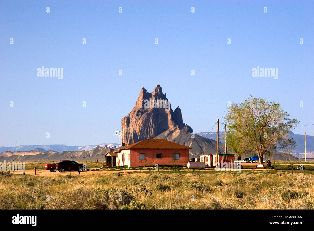 Ship rock in New Mexico Navajo Indian Reservation Stock Photo Alamy