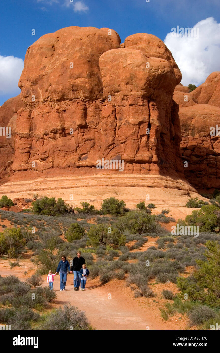 Rock formations at Arches National Park near Moab Utah  Stock Photo