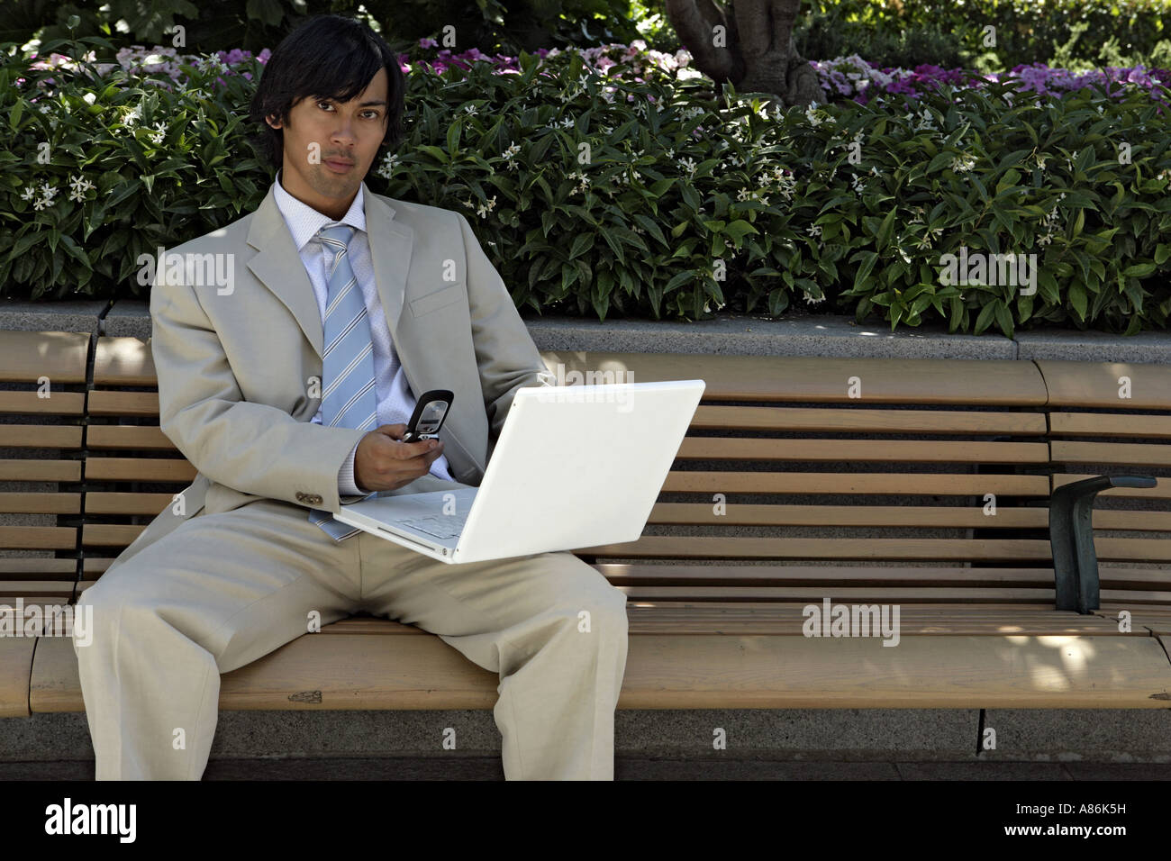 Models Men Sitting On Bench Stock Photos Models Men Sitting On