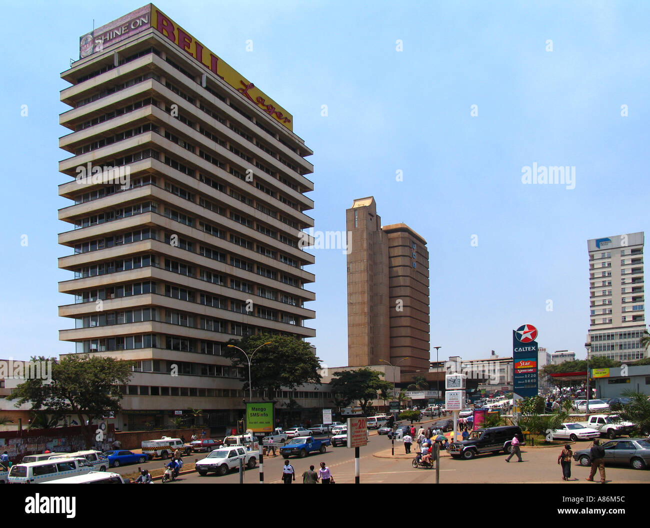 One of the main streets of Kampala capital city of Uganda East Africa Stock Photo