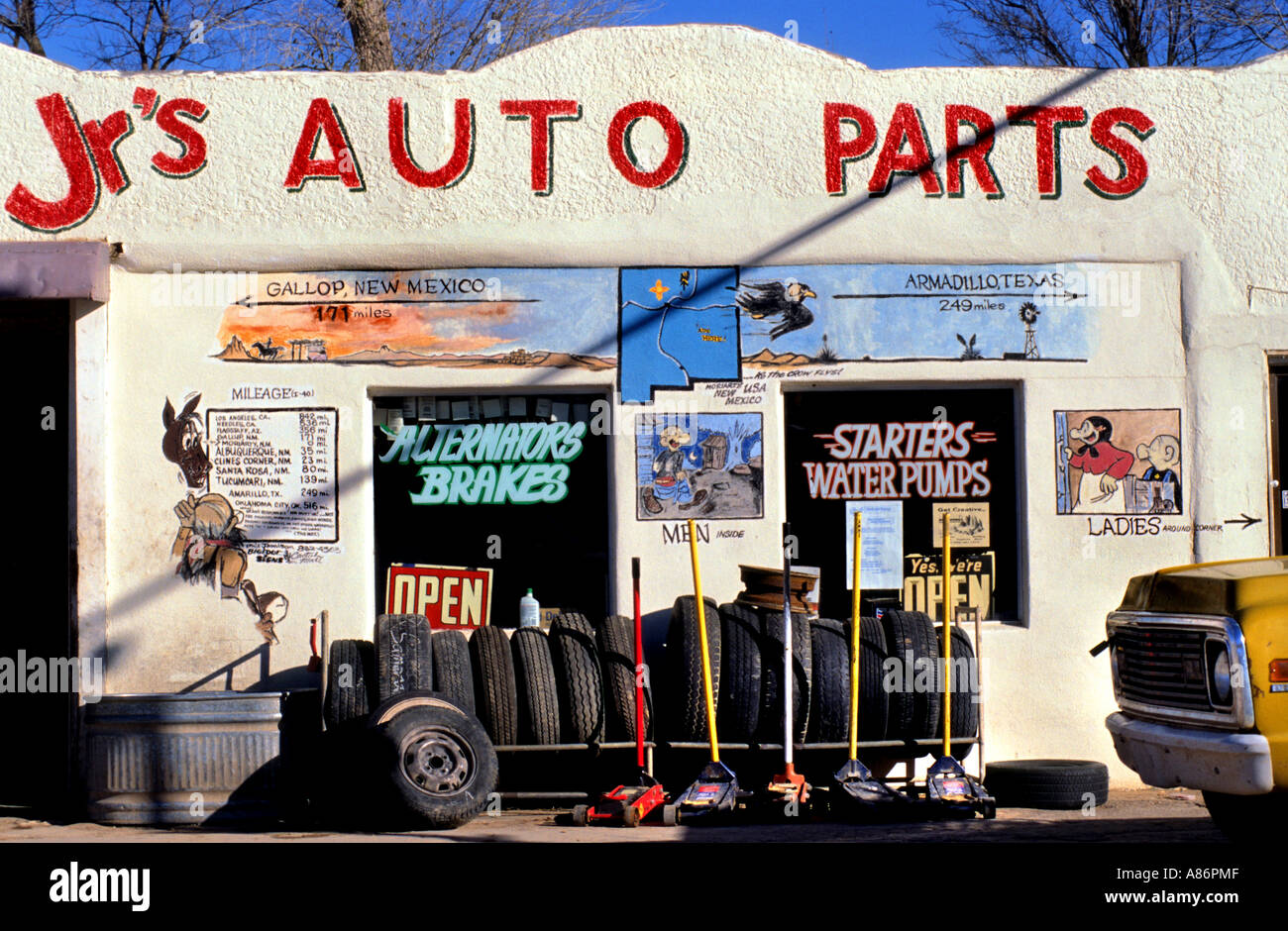 United States USA Routte 66 National Highway Trucks Cars Auto Parts