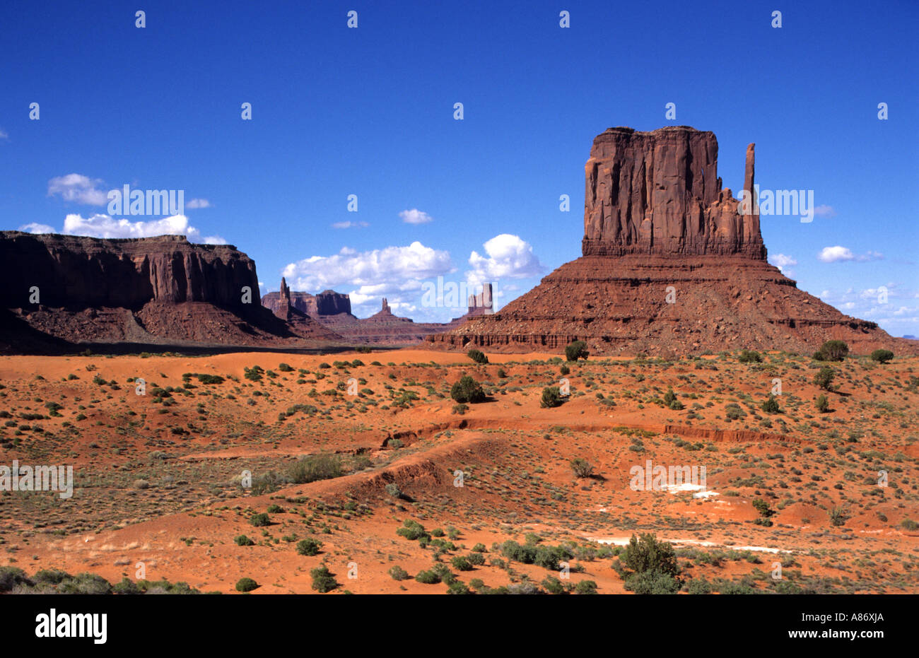 Monument Valley Utah Navajo Indians red mountains Stock Photo