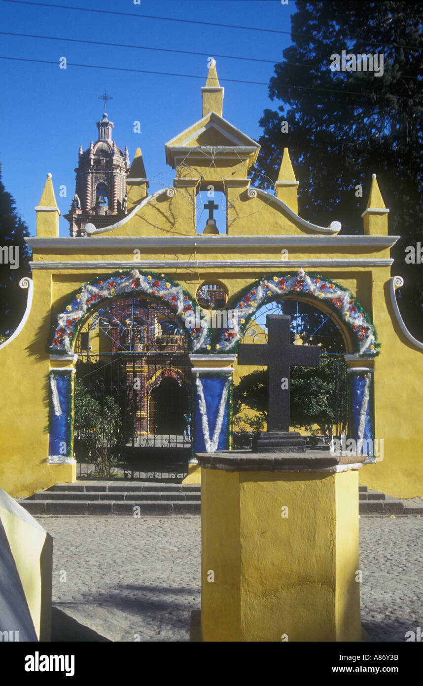 Church of Santa María de Tonantzintla San Andrés Cholula Mexico Stock Photo