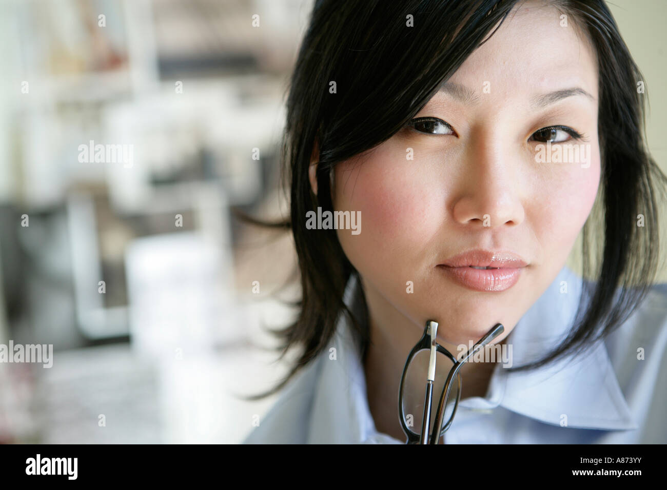 Young woman, close-up Stock Photo
