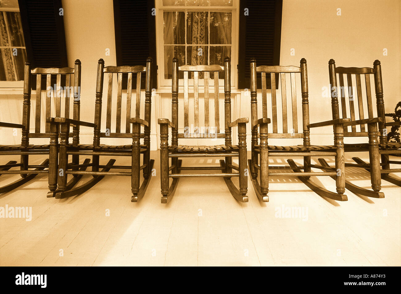 Rocking chair Louisiana USA Stock Photo Alamy
