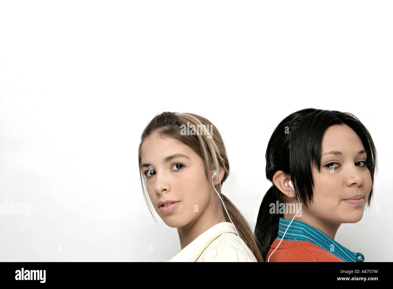 Portrait of two teenage girls Stock Photo - Alamy