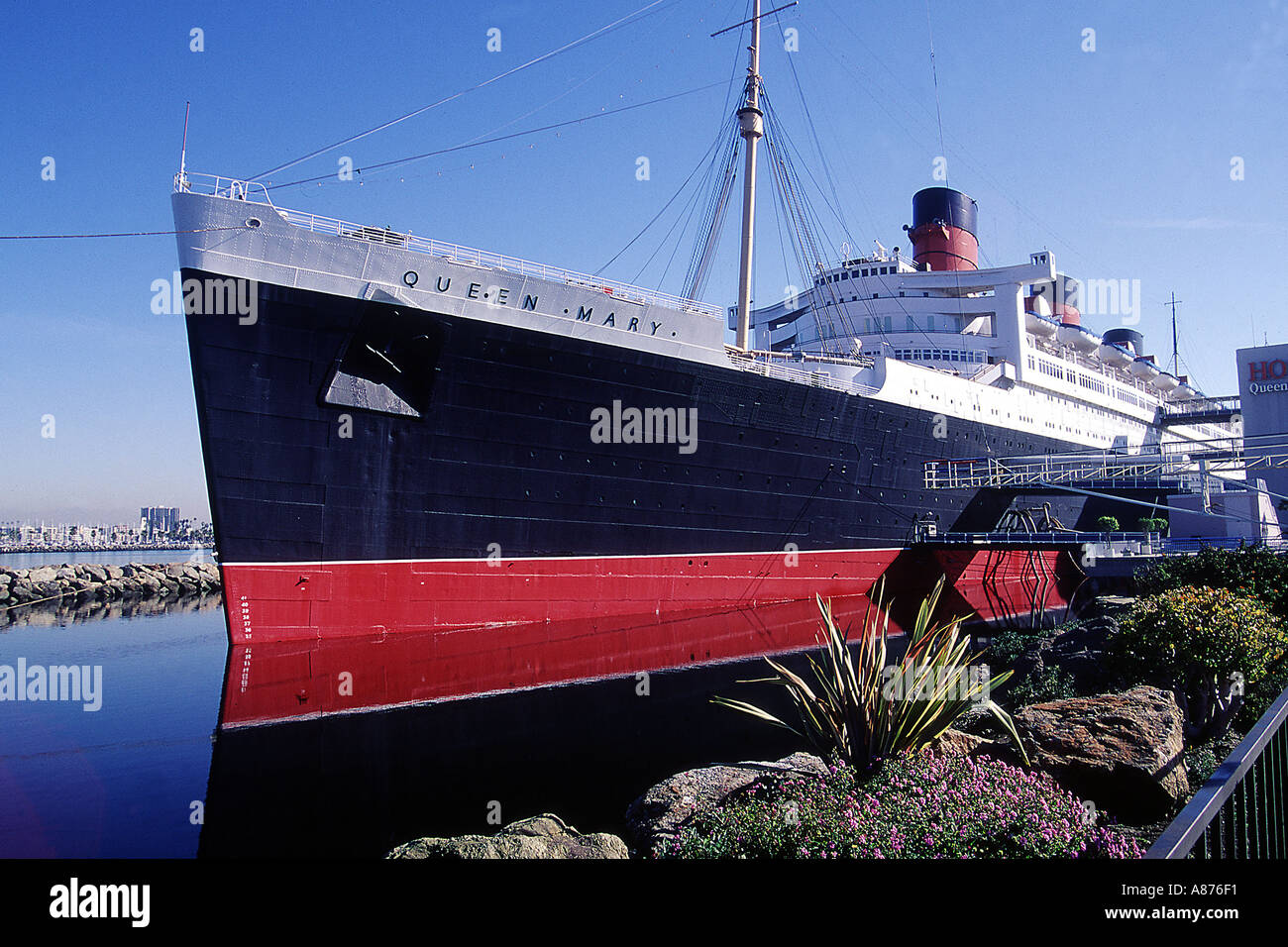 Queen Mary hotel Long Beach California Stock Photo