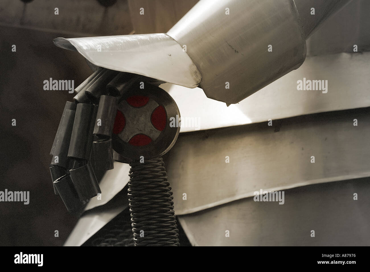 Close up shot of metal armour Stock Photo