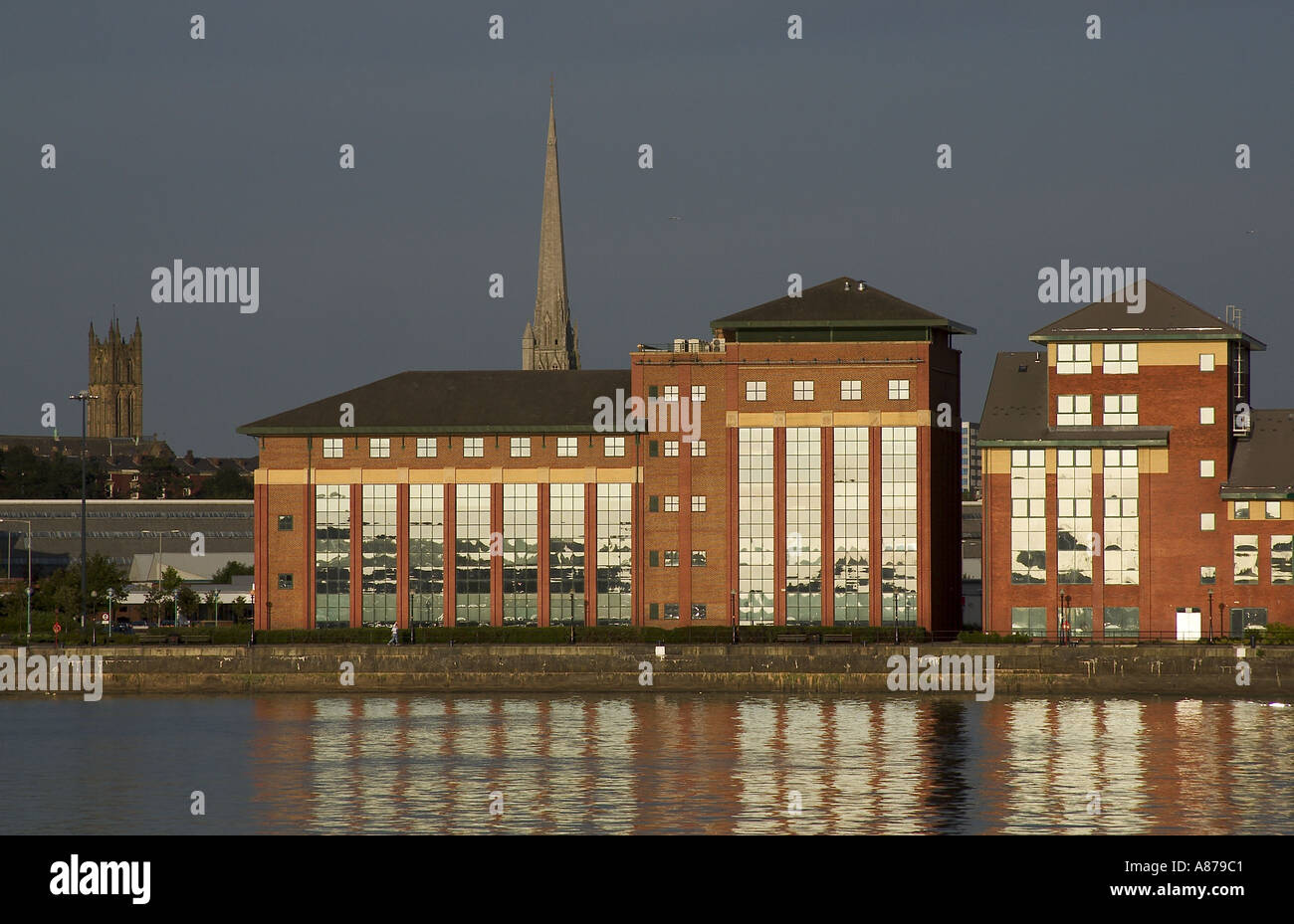 Preston docks sunset Stock Photo Alamy