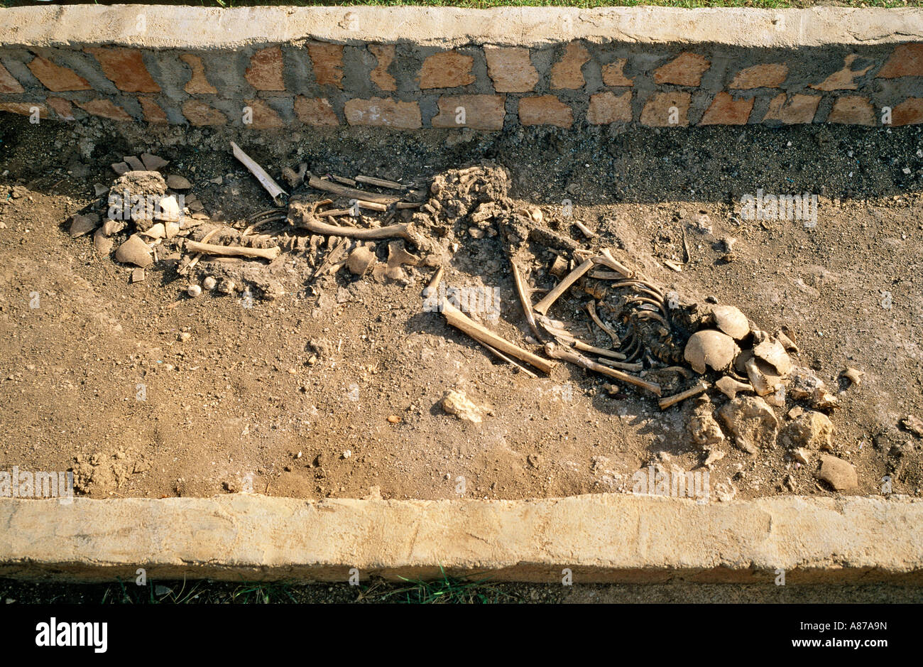 Tomb at Santo Tomás archaeological site Stock Photo