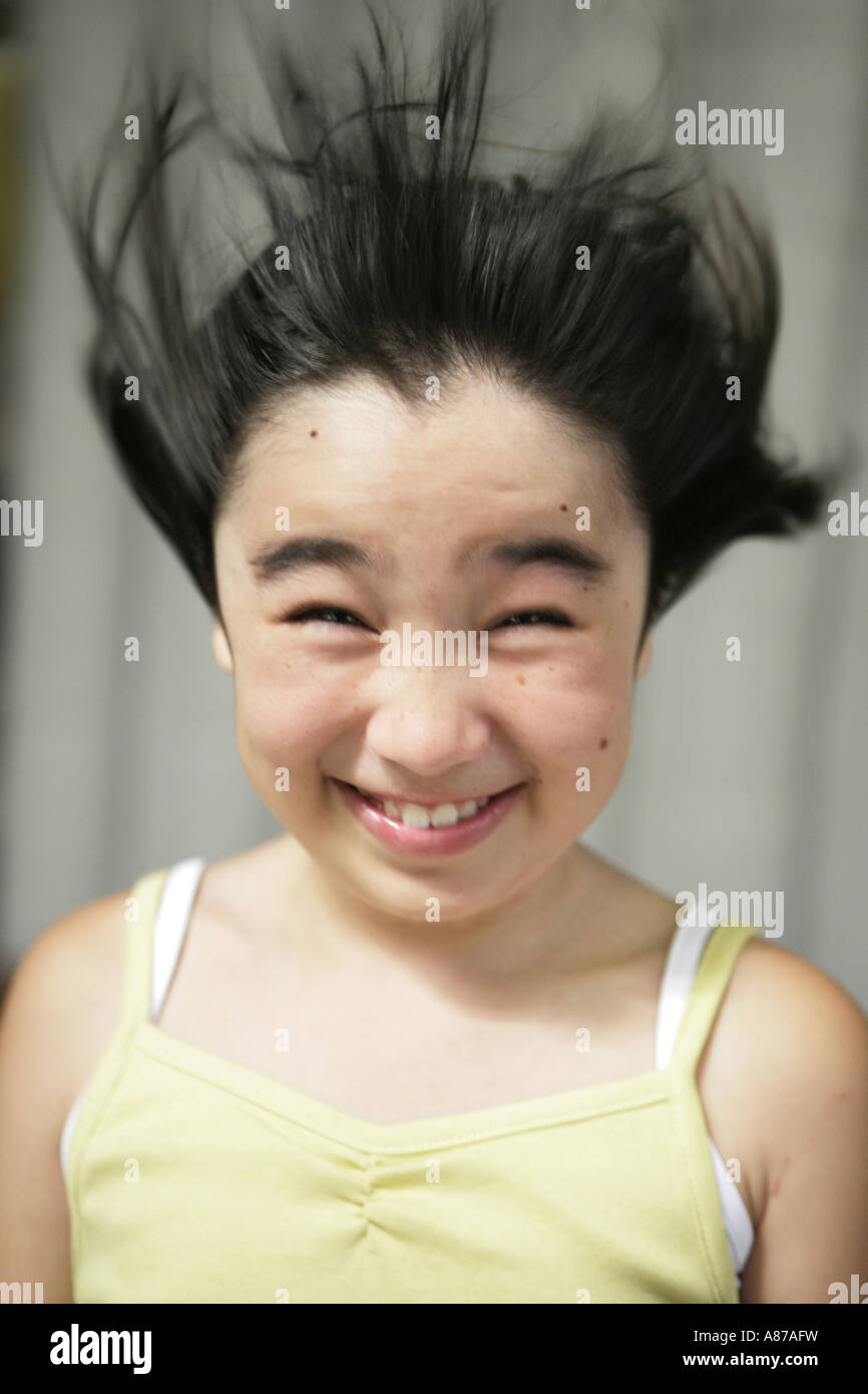 Girl smiling, portrait Stock Photo
