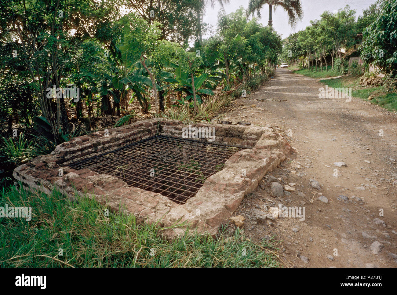 Colonial well at the archaeological site of Concepción de la Vega near the town of La Vega Dominican Republic Stock Photo