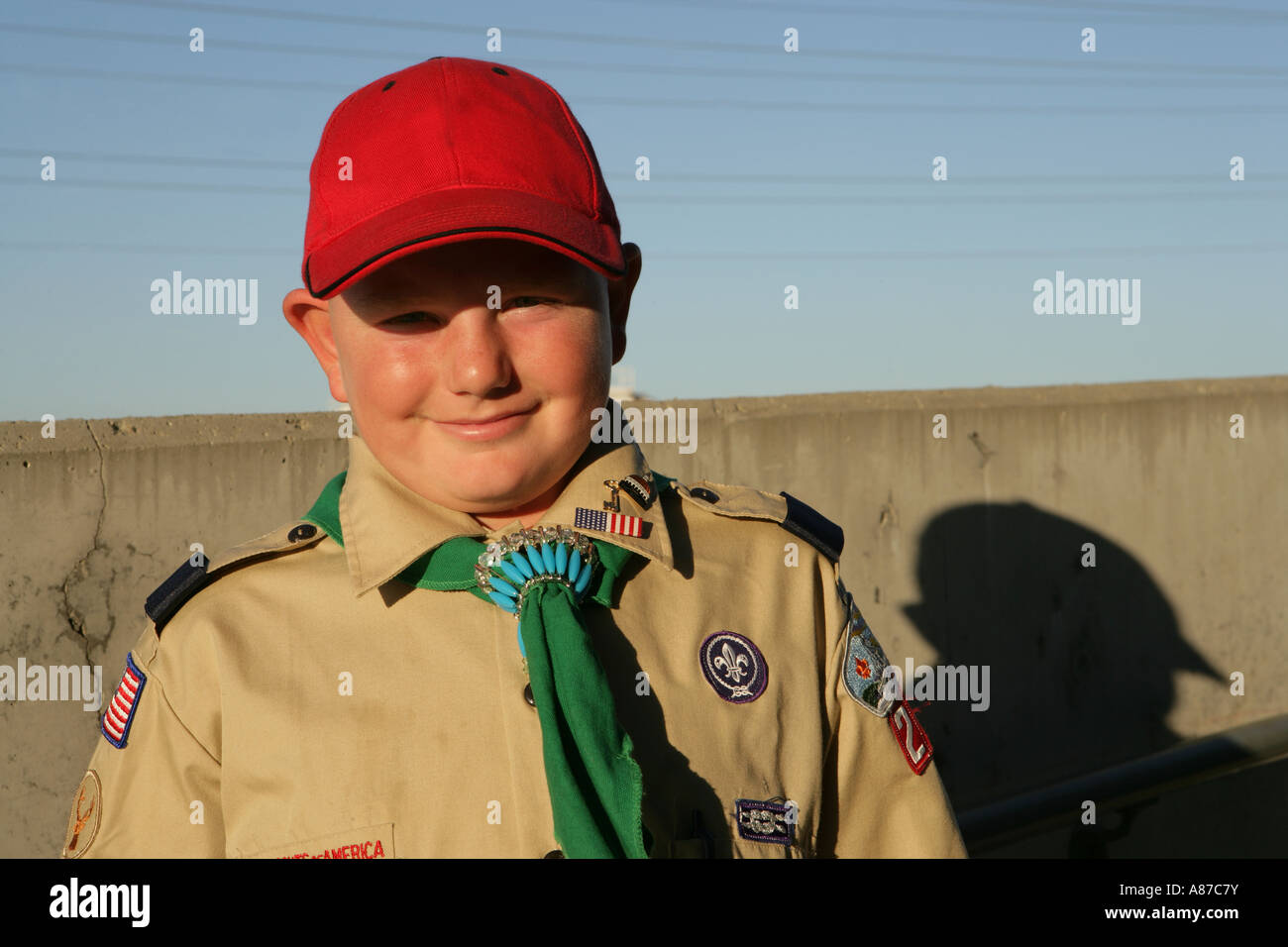 Young boy scout Stock Photo