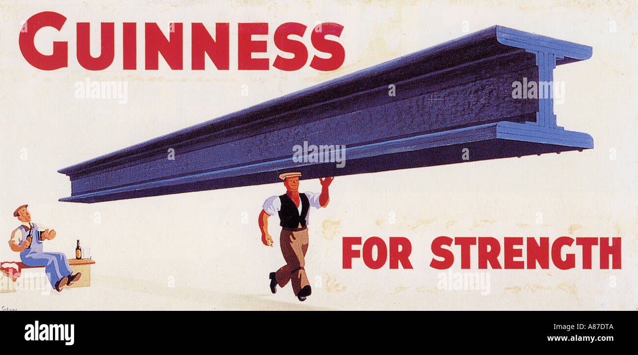 GUINNESS advert from 1934 produced by the SH Benson Advertising Agency Stock Photo