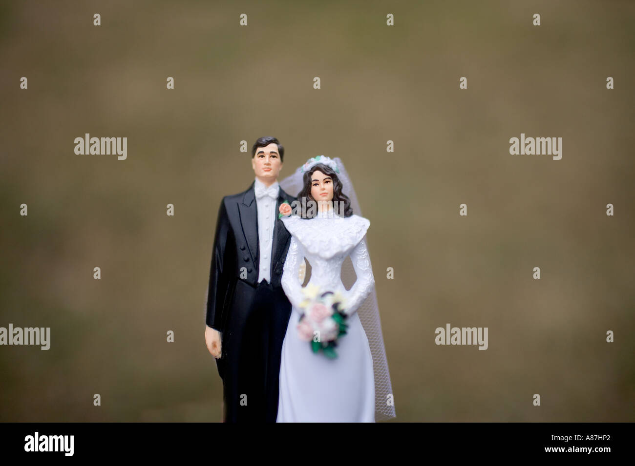 Bride and Groom Cake Topper Stock Photo - Alamy