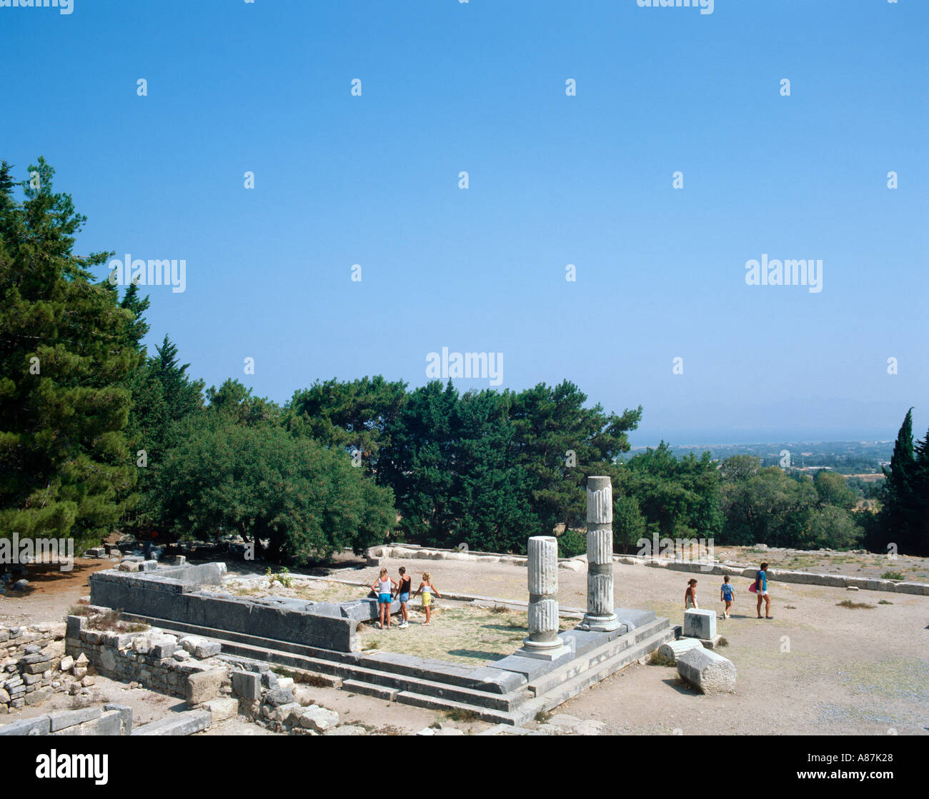 Temple ruins, The Asklepieion, Kos, Dodecanese Islands, Greece Stock Photo