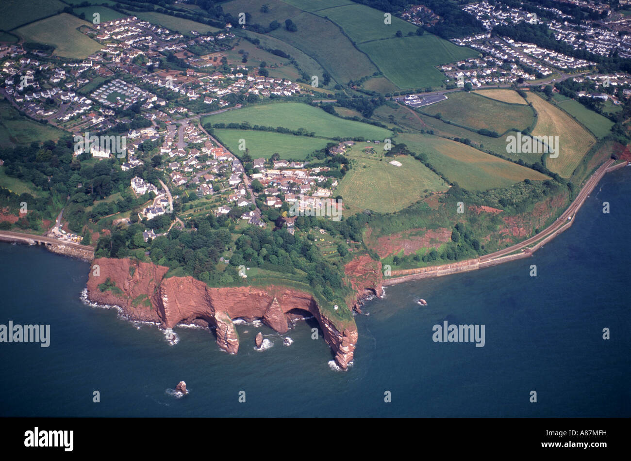 Devon Aerial View Dawlish Teignmouth Stock Photo Alamy