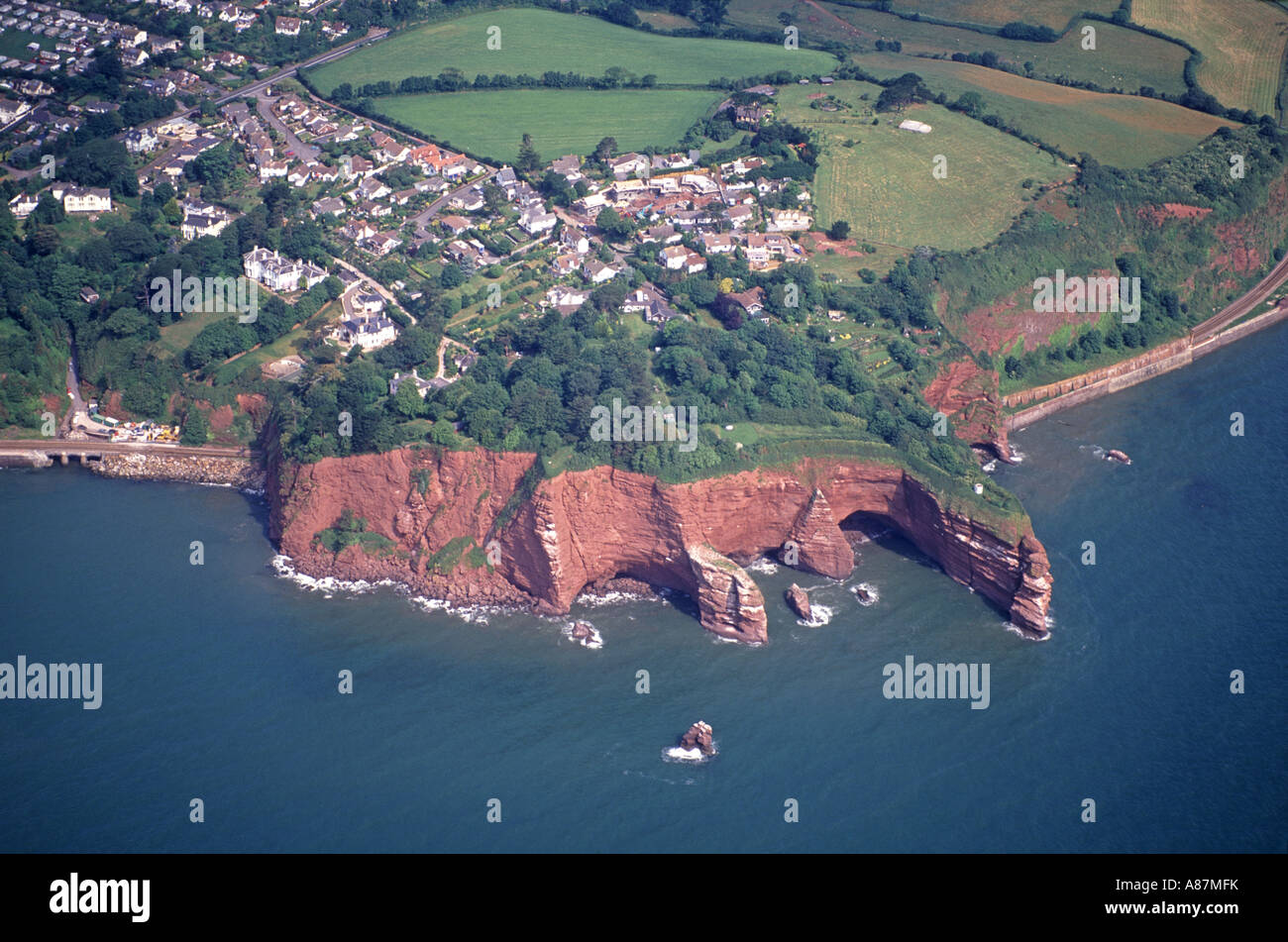 Devon Aerial View Dawlish Teignmouth Stock Photo Alamy