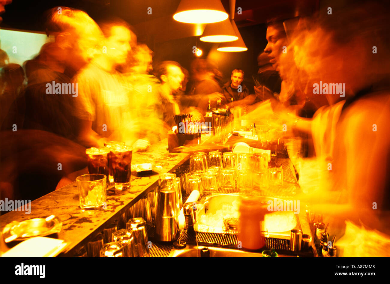 Bar scene at the Great Eastern Hotel Liverpool Street Stock Photo Alamy