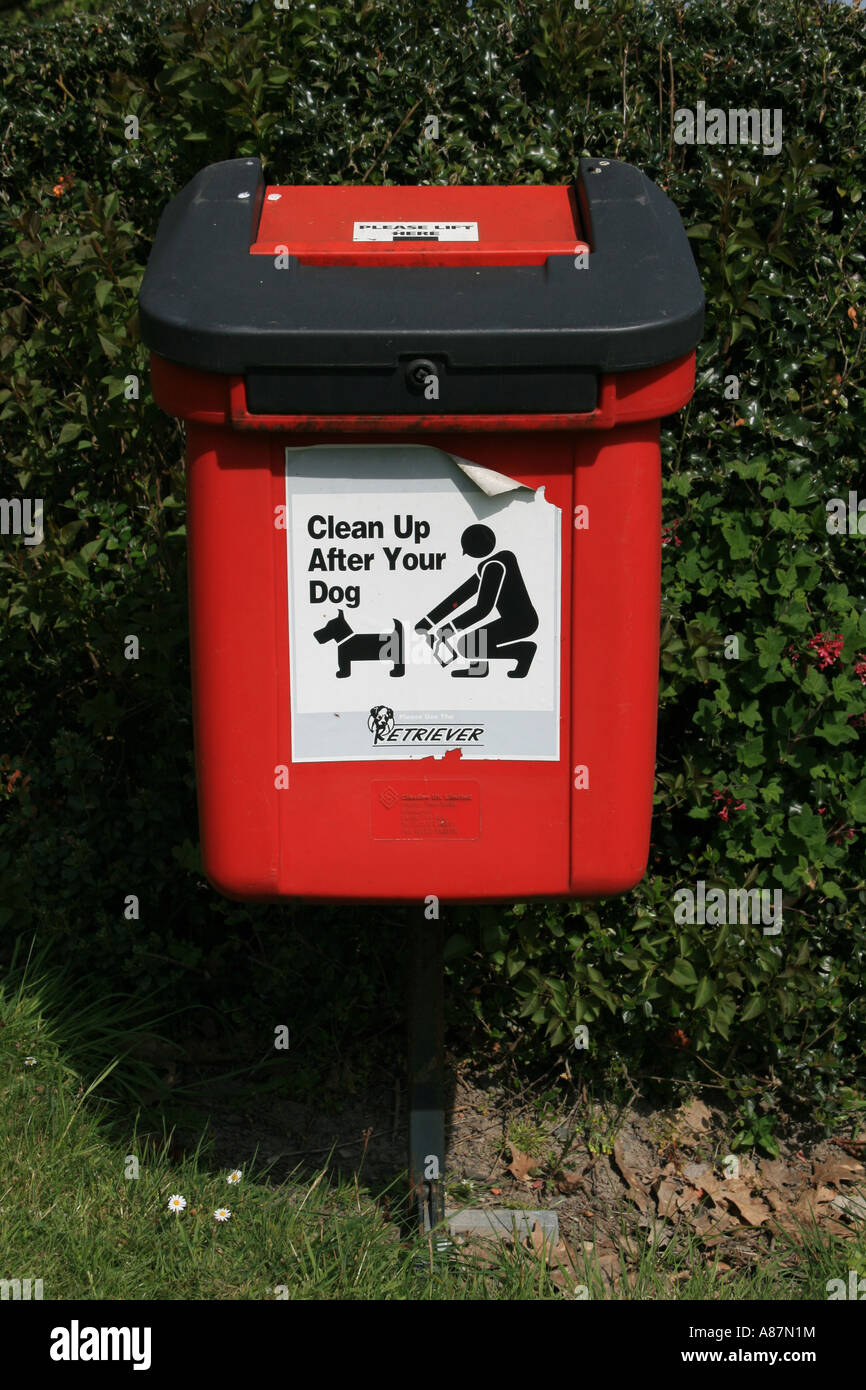 Dog Waste Bin Stock Photo Alamy