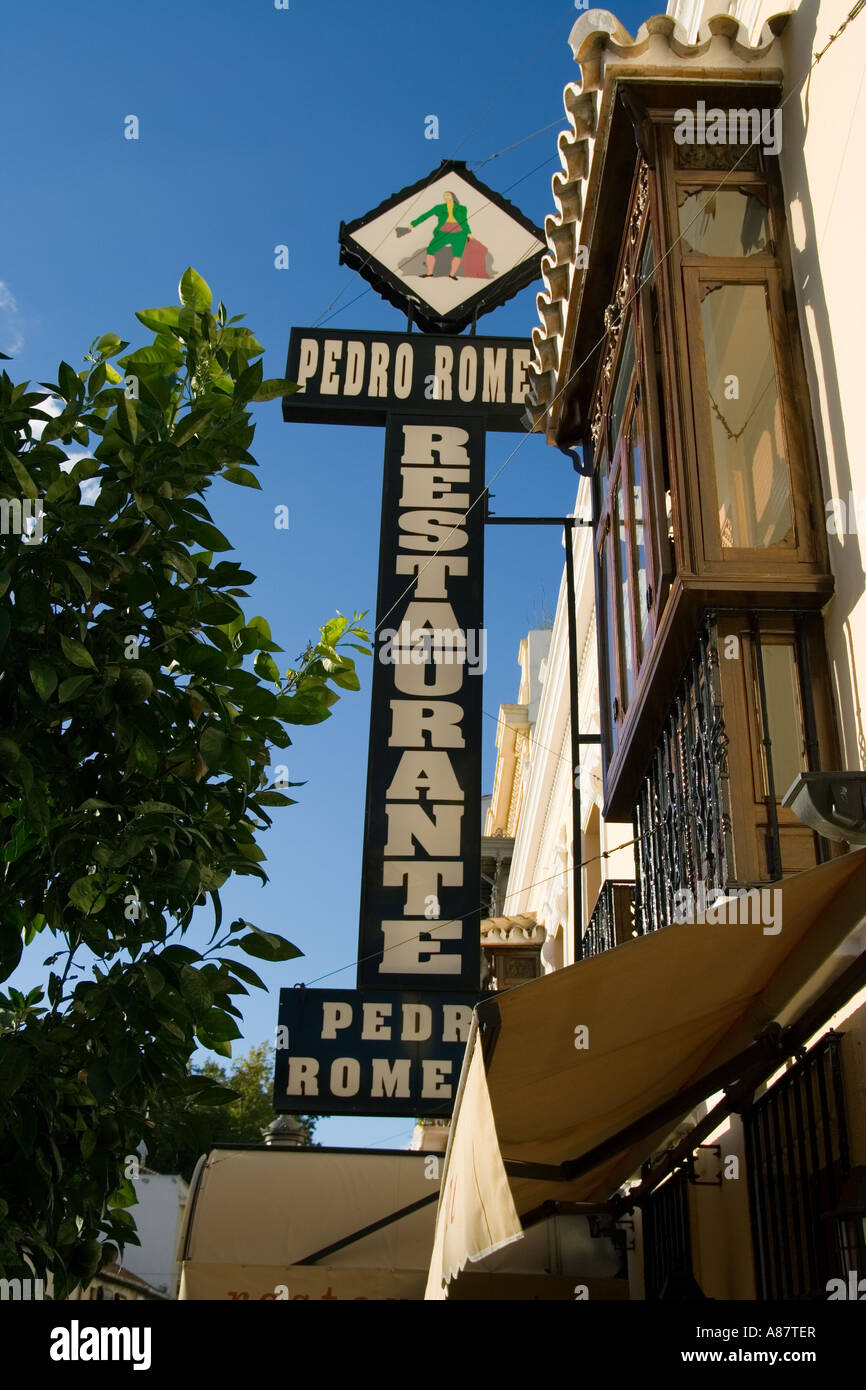 Pedro Romero restaurant at Ronda Spain Stock Photo