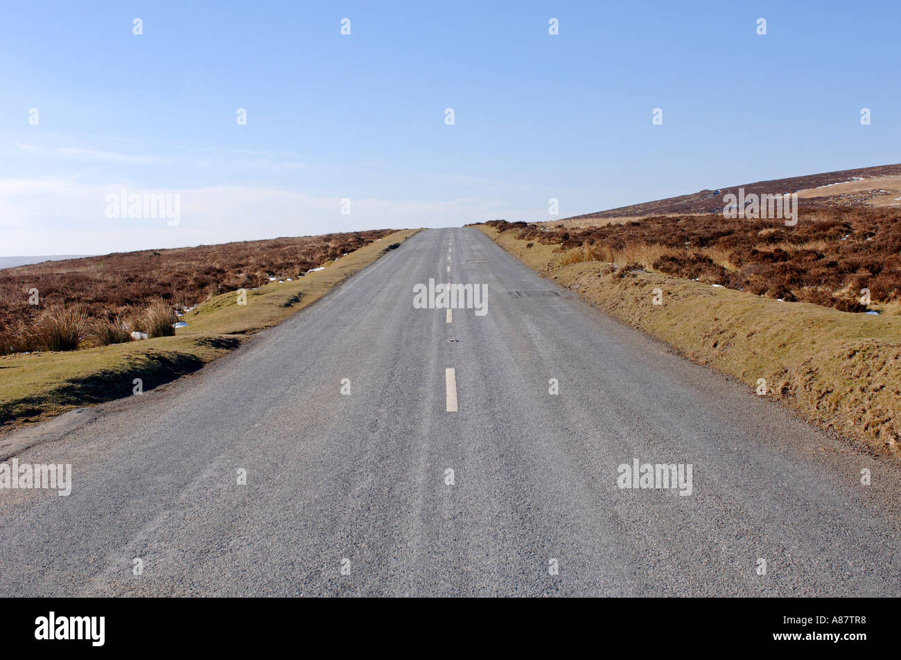 Road Through Dartmoor Stock Photo Alamy