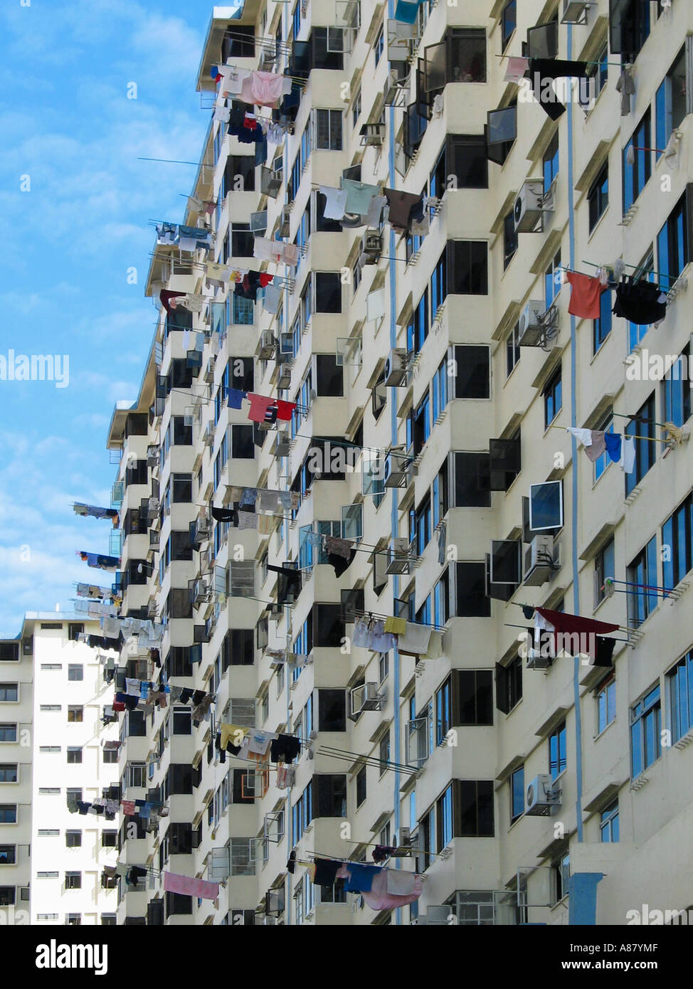 Block of flats in Singapore Stock Photo