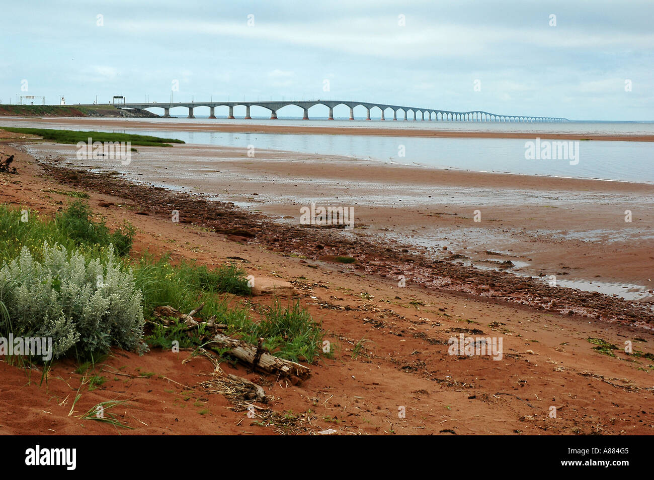 red clay beach Stock Photo