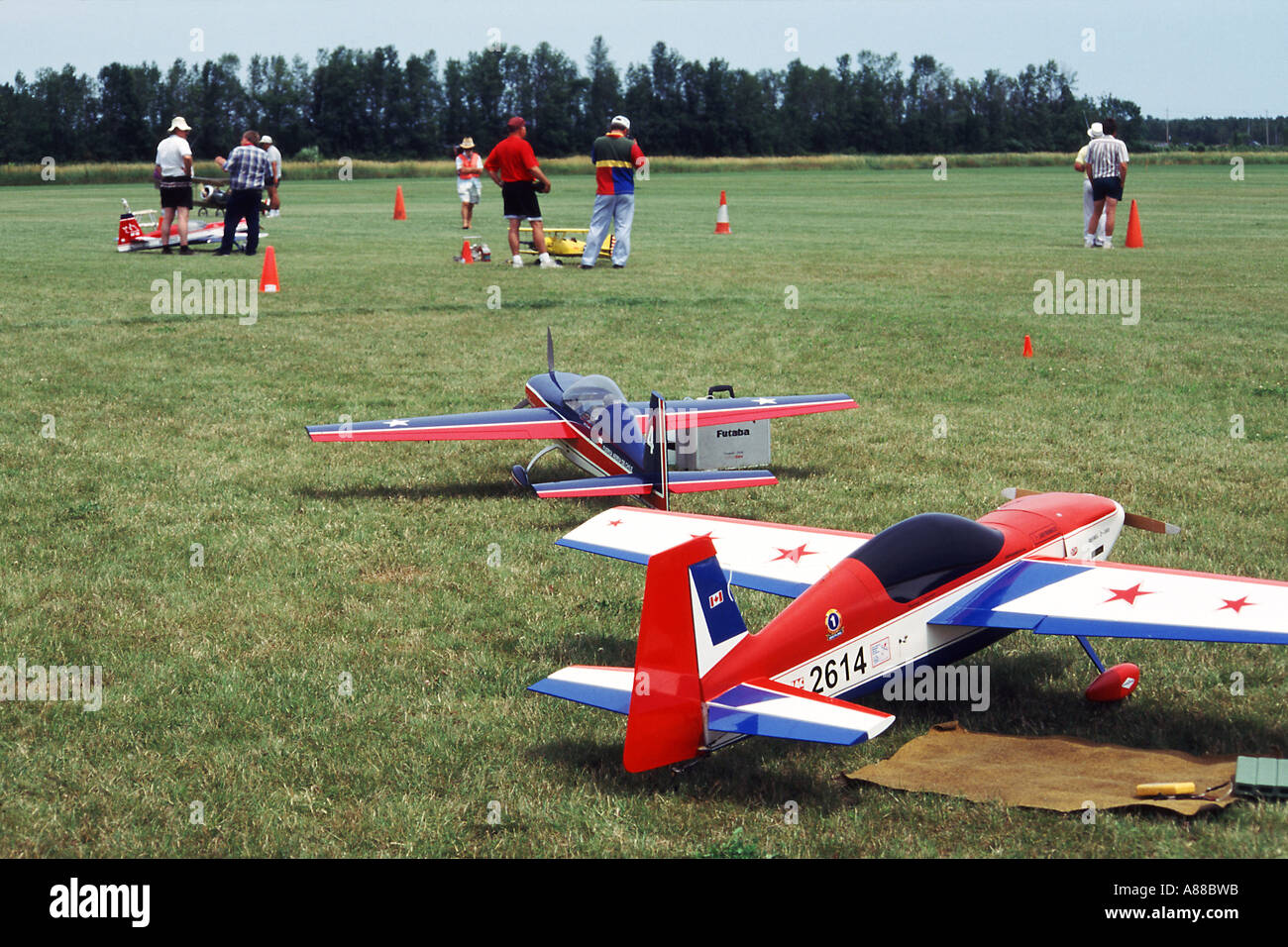 Model airplane air field Stock Photo - Alamy