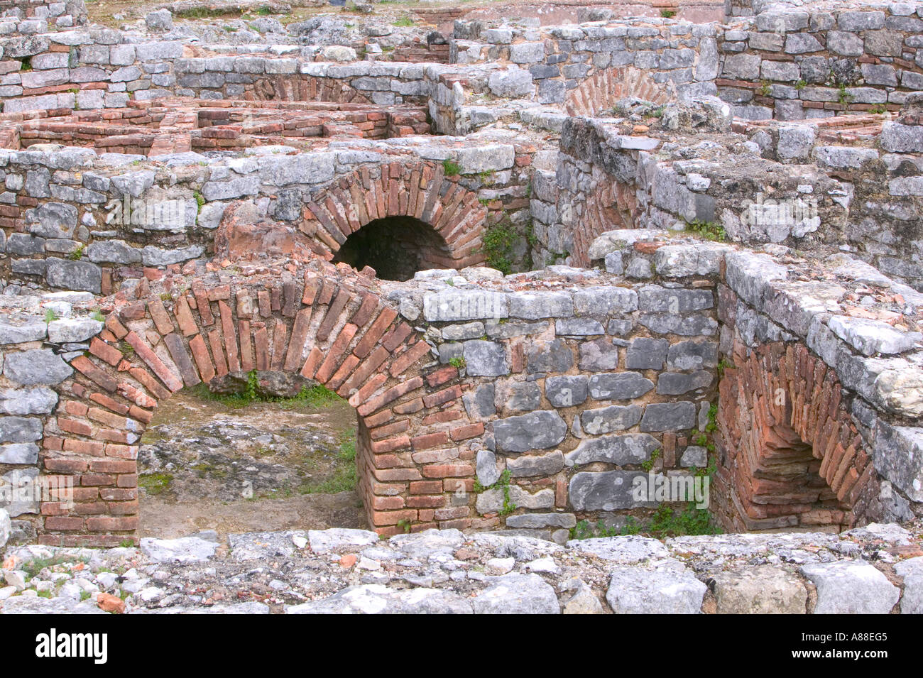 original Roman house foundations preserved at Conimbriga, near Coimbra,  Portugal Stock Photo - Alamy