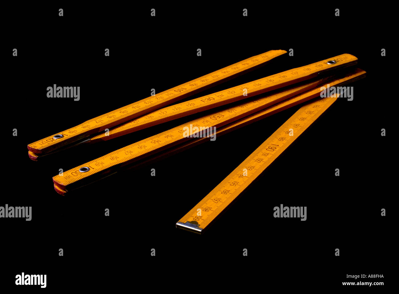 Folding wood measuring ruler Stock Photo Alamy