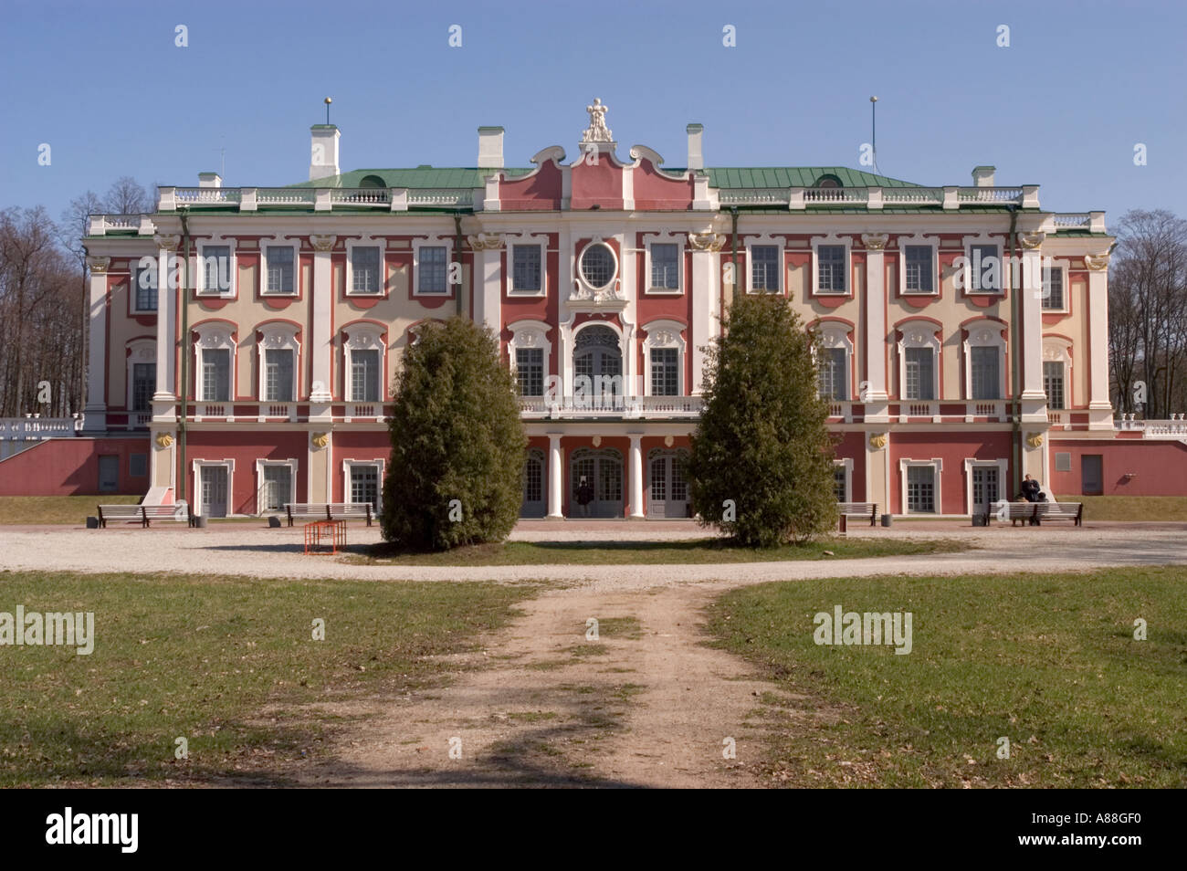 Kadriorg baroque palace museum place of Estonian President Tallinn Estonia Stock Photo