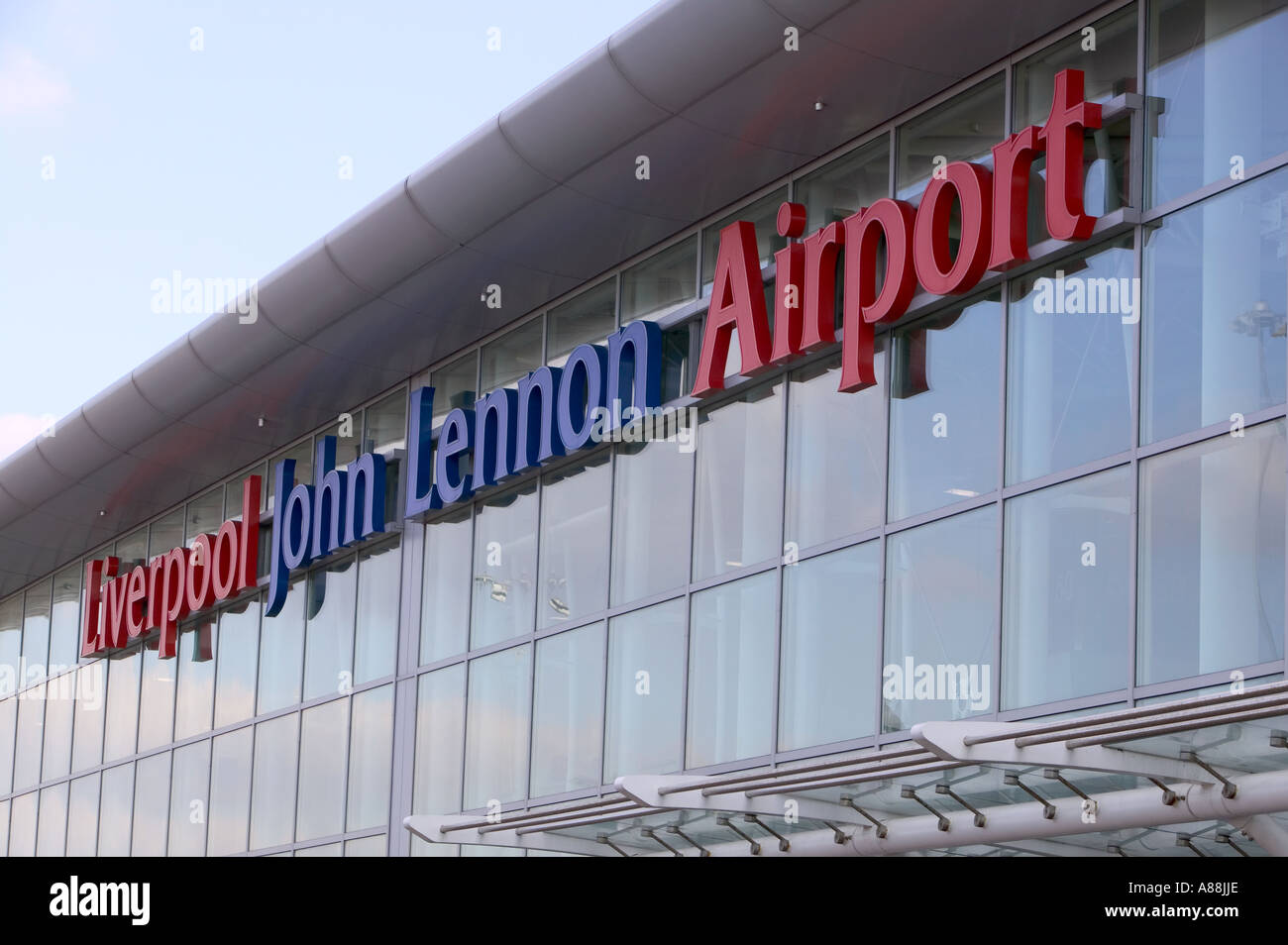 John Lennon airport, Liverpool, England Stock Photo