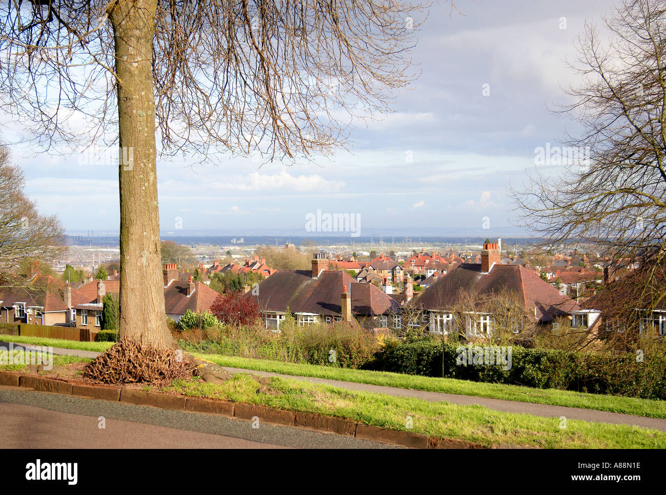 General View of Newport from Ridgeway South East Wales Stock Photo
