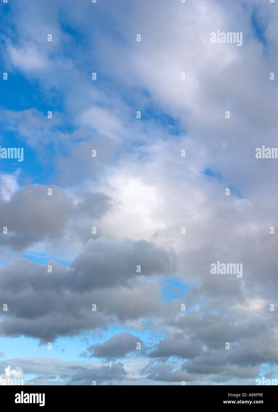 Clouds in blue sky , Finland Stock Photo - Alamy