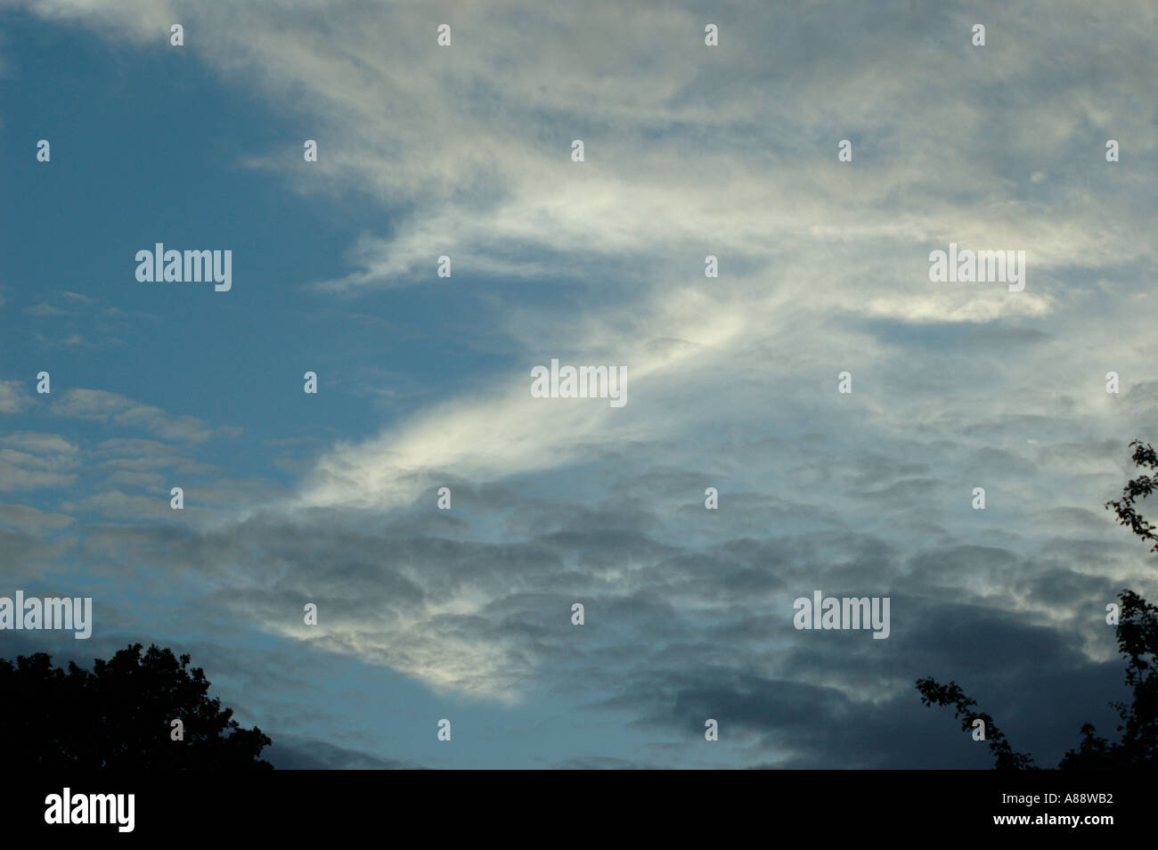 light blue sky with white clouds Stock Photo - Alamy