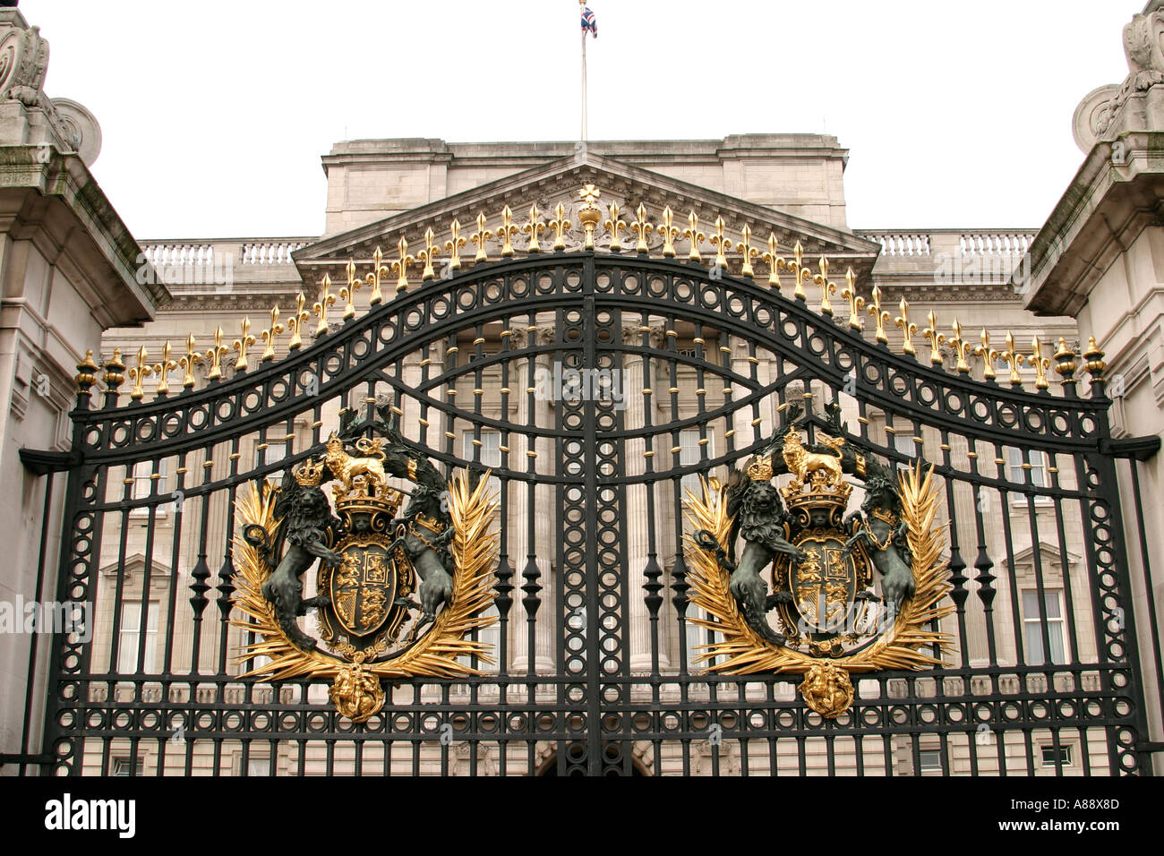 Gates of Buckingham Palace Stock Photo