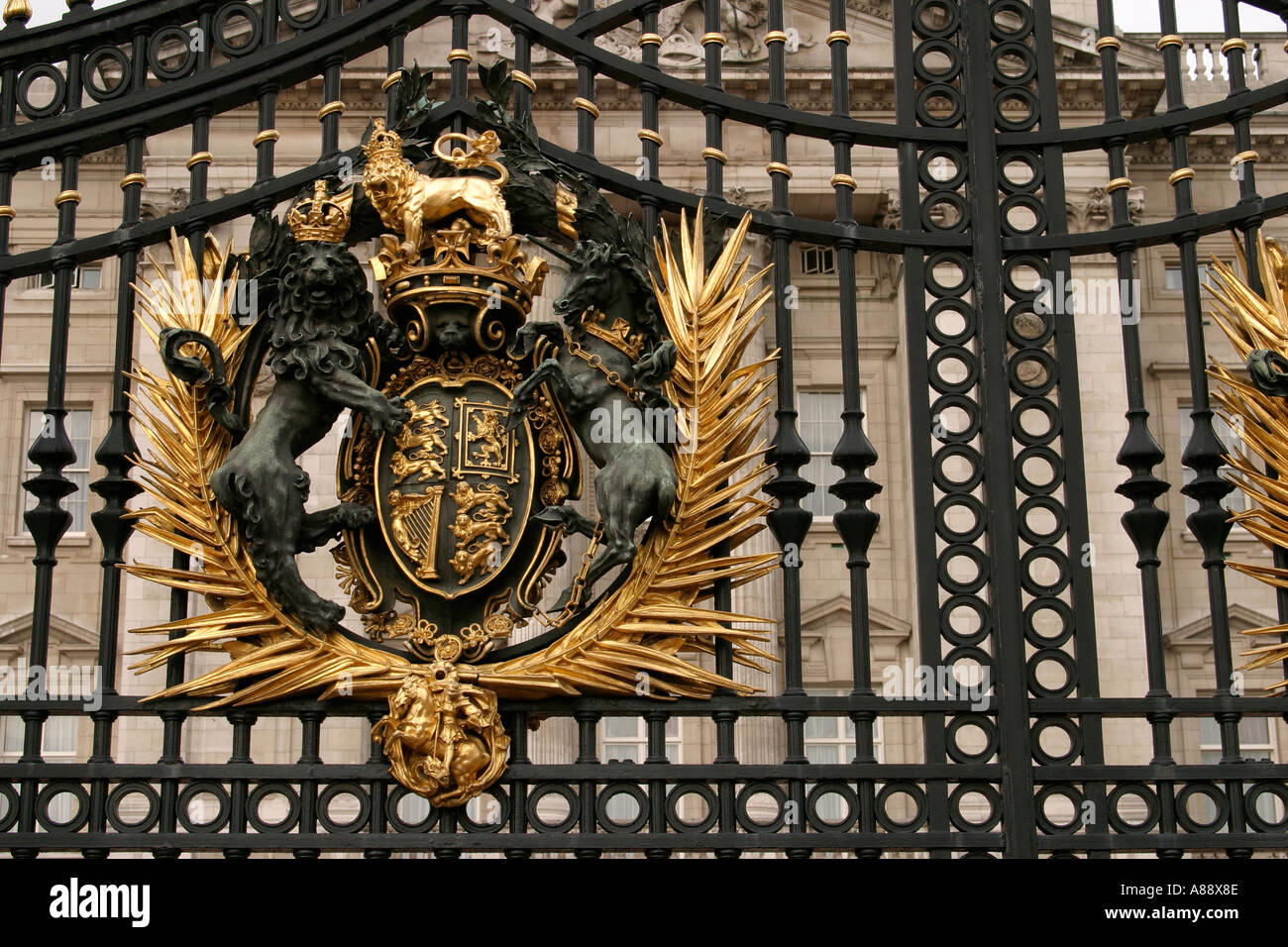 Gates of Buckingham Palace Stock Photo