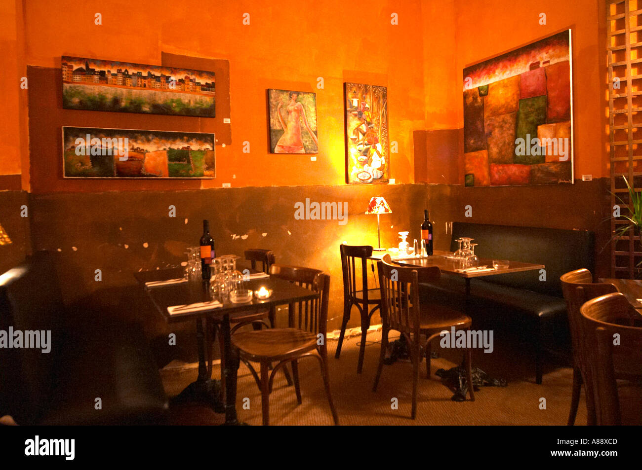 The restaurant Le Jardin des Gastronomes in the old town in Bordeaux Stock Photo