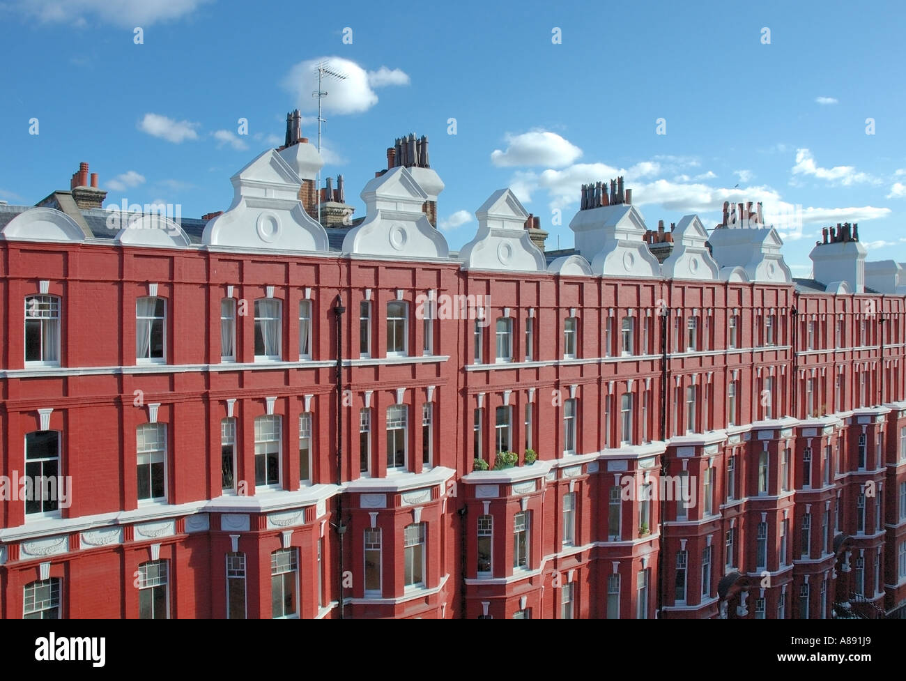 English Edwardian architecture, mansion, Central London, Great Britain, UK, England, GB, Europe, EU Stock Photo