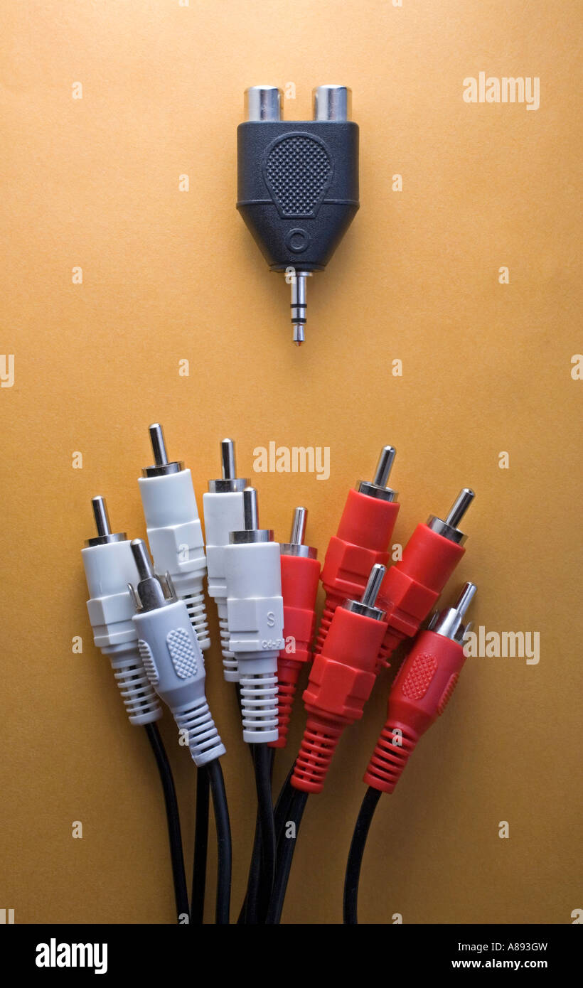 Plugs used to connect various electronic appliances Stock Photo Alamy
