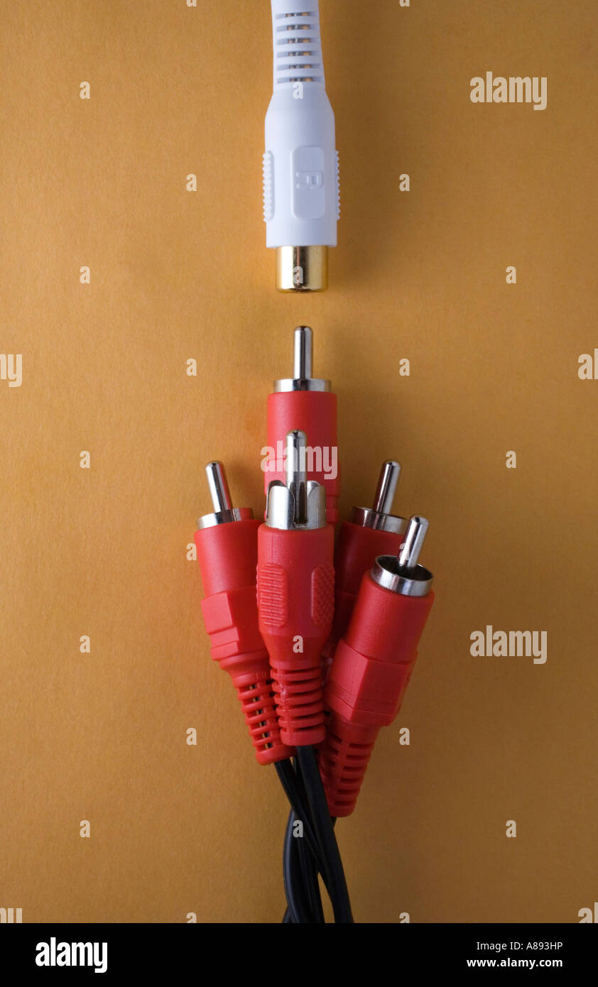 Plugs used to connect various electronic appliances Stock Photo Alamy